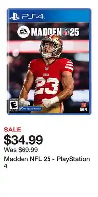 Game Stop Madden NFL 25 - PlayStation 4 offer