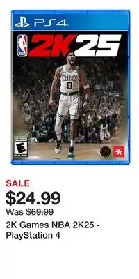 Game Stop 2K Games NBA 2K25 - PlayStation 4 offer