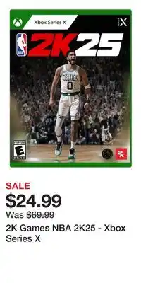 Game Stop 2K Games NBA 2K25 - Xbox Series X offer