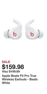 Game Stop Apple Beats Fit Pro True Wireless Earbuds - Beats White offer