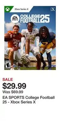 Game Stop EA SPORTS College Football 25 - Xbox Series X offer