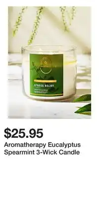 Bath & Body Works Aromatherapy Eucalyptus Spearmint 3-Wick Candle offer