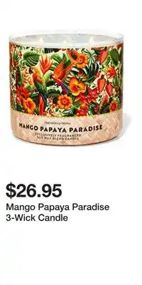 Bath & Body Works Mango Papaya Paradise 3-Wick Candle offer