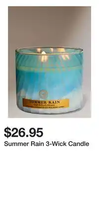 Bath & Body Works Summer Rain 3-Wick Candle offer