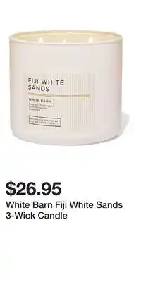 Bath & Body Works White Barn Fiji White Sands 3-Wick Candle offer