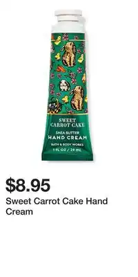 Bath & Body Works Sweet Carrot Cake Hand Cream offer