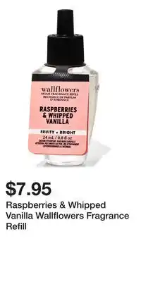 Bath & Body Works Raspberries & Whipped Vanilla Wallflowers Fragrance Refill offer