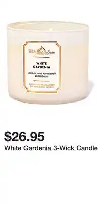 Bath & Body Works White Gardenia 3-Wick Candle offer