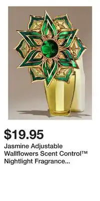 Bath & Body Works Jasmine Adjustable Wallflowers Scent Control Nightlight Fragrance Plug offer