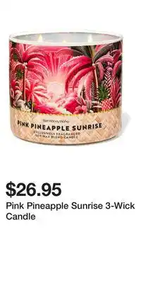 Bath & Body Works Pink Pineapple Sunrise 3-Wick Candle offer