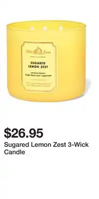 Bath & Body Works Sugared Lemon Zest 3-Wick Candle offer