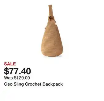 Belk Geo Sling Crochet Backpack offer