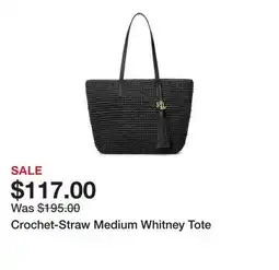 Belk Crochet-Straw Medium Whitney Tote offer