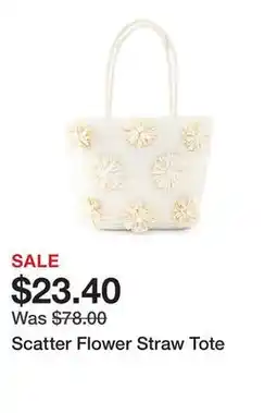 Belk Scatter Flower Straw Tote offer