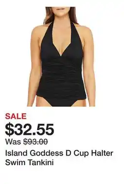 Belk Island Goddess D Cup Halter Swim Tankini offer