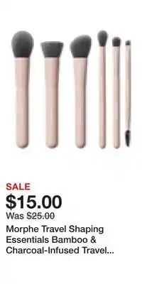 Ulta Beauty Morphe Travel Shaping Essentials Bamboo & Charcoal-Infused Travel Brush Set offer