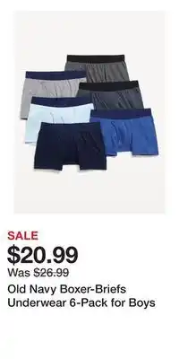 Old Navy Old Navy Boxer-Briefs Underwear 6-Pack for Boys offer