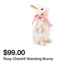 Belk Rosy Check Standing Bunny offer