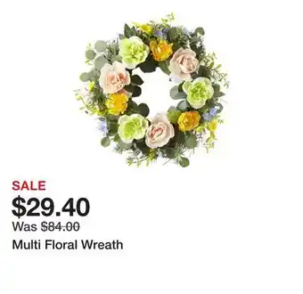 Belk Multi Floral Wreath offer