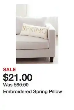 Belk Embroidered Spring Pillow offer