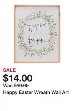 Belk Happy Easter Wreath Wall Art offer