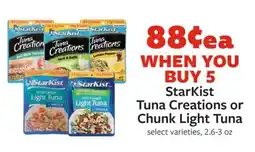 Fareway Starkist Tuna Creations or Chunk Light Tuna offer