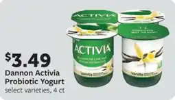 Fareway Dannon Activia Probiotic Yogurt offer