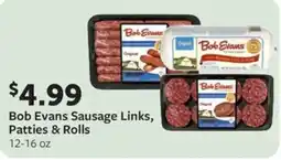 Fareway Bob Evans Sausage Links, Patties & Rolls offer