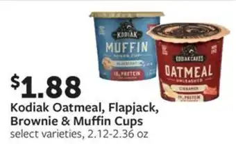 Fareway Kodiak Oatmeal, Flapjack, Brownie & Muffin Cups offer