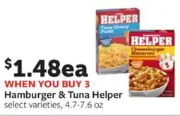 Fareway Hamburger & Tuna Helper offer