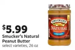 Fareway Smucker's Natural Peanut Butter offer