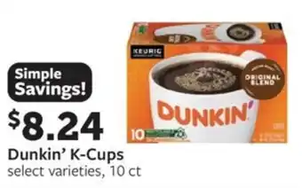 Fareway Dunkin' K-Cups offer