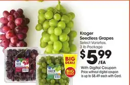 Ralphs Kroger Seedless Grapes offer