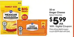 Ralphs 32 oz Kroger Cheese offer