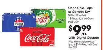 Ralphs Coca-Cola, Pepsi or Canada Dry offer