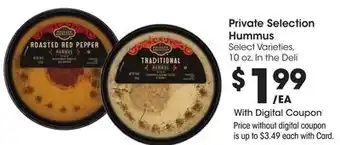 Ralphs Private Selection Hummus offer