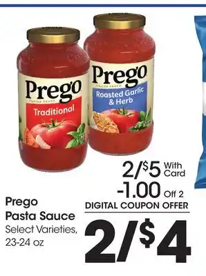 Ralphs Prego Pasta Sauce offer