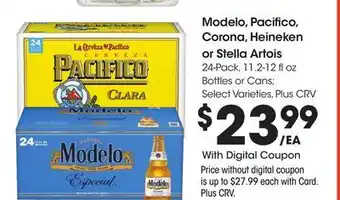 Ralphs Modelo, Pacifico, Corona, Heineken or Stella Artois offer