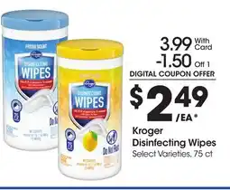 Ralphs Kroger Disinfecting Wipes offer