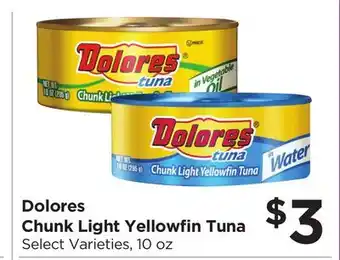 Food 4 Less Dolores Chunk Light Yellowfin Tuna offer