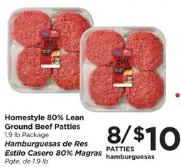 Food 4 Less Homestyle 80% Lean Ground Beef Patties offer