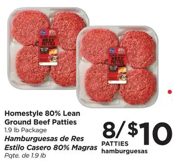 Food 4 Less Homestyle 80% Lean Ground Beef Patties offer