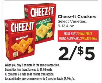 Food 4 Less Cheez-It Crackers offer