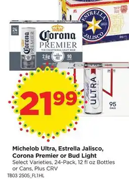 Food 4 Less Michelob Ultra, Estrella Jalisco, Corona Premier or Bud Light offer