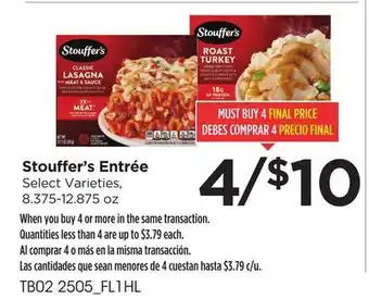 Food 4 Less Stouffer's Entrée offer