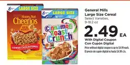 Food 4 Less General Mills Large Size Cereal offer