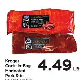 Food 4 Less Kroger Cook-In-Bag Marinated Pork Ribs offer