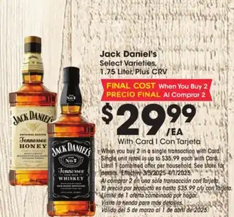 Ralphs Jack Daniel's offer