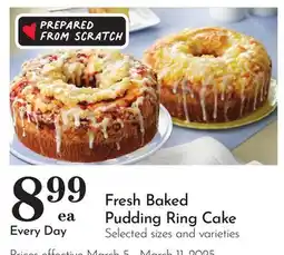 Pavilions Fresh Baked Pudding Ring Cake offer