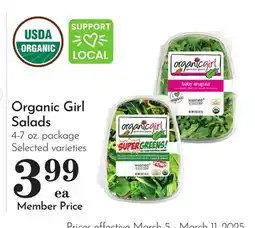 Pavilions Organic Girl Salads offer